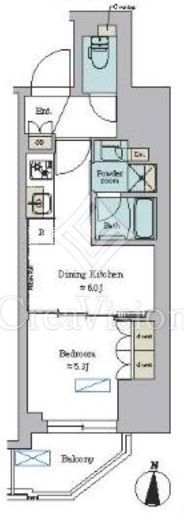 ブリリアイスト錦糸公園　604号室　間取り