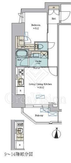 ブリリアイスト錦糸公園　701号室　間取り