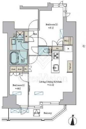 ブリリアイスト錦糸公園　1103号室　間取り