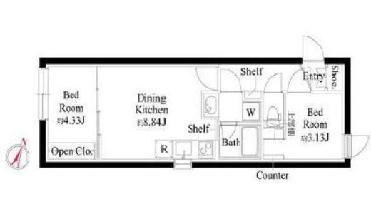 GRAN PASEO代々木上原 (グランパセオ代々木上原)　105号室　間取り