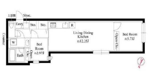 GRAN PASEO代々木上原 (グランパセオ代々木上原)　201号室　間取り