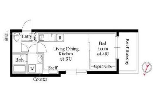 GRAN PASEO代々木上原 (グランパセオ代々木上原)　301号室　間取り