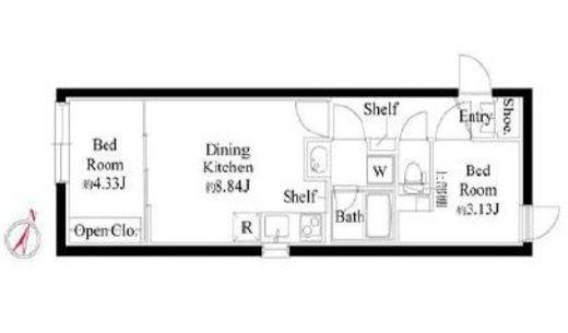 GRAN PASEO代々木上原 (グランパセオ代々木上原)　304号室　間取り