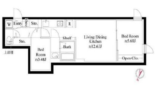 GRAN PASEO代々木上原 (グランパセオ代々木上原)　B101号室　間取り