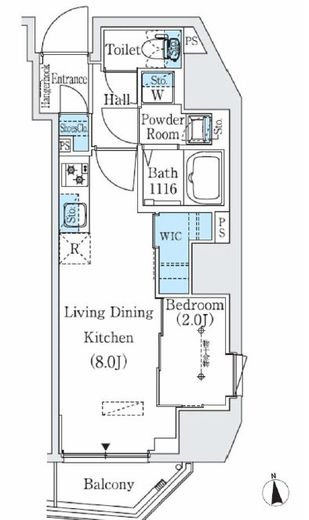 プライムブリス新御徒町　802号室　間取り