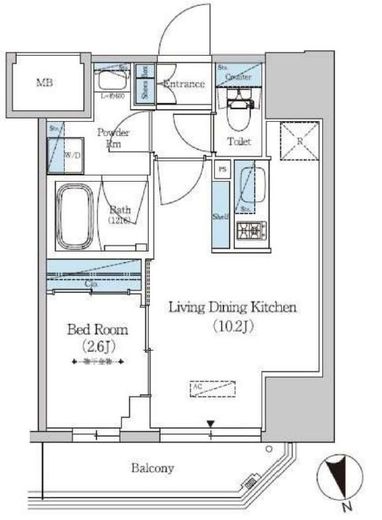 アーバネックス上野　402号室　間取り