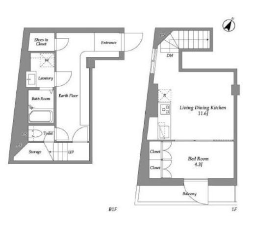 ザ・レジデンス用賀　104号室　間取り