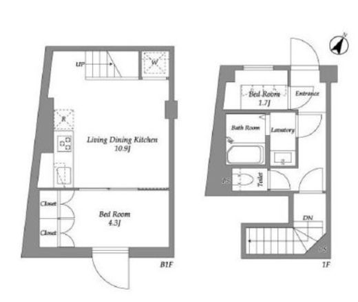 ザ・レジデンス用賀　204号室　間取り