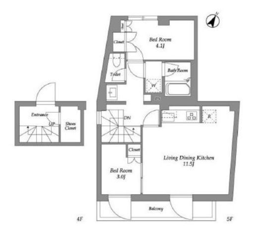 ザ・レジデンス用賀　502号室　間取り
