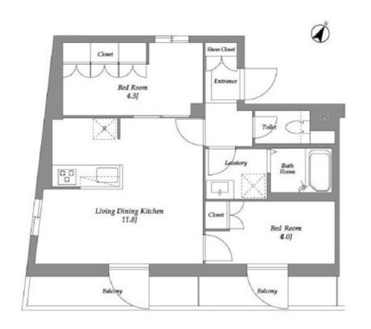 ザ・レジデンス用賀　504号室　間取り