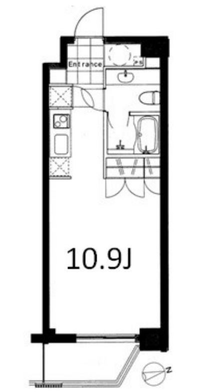 フレンシア麻布十番ノース　206号室　間取り