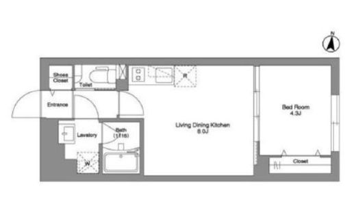 タスキリシェス池上　103号室　間取り
