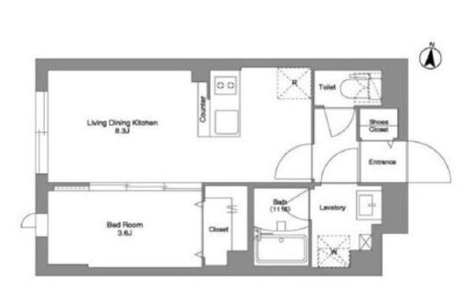 タスキリシェス池上　306号室　間取り