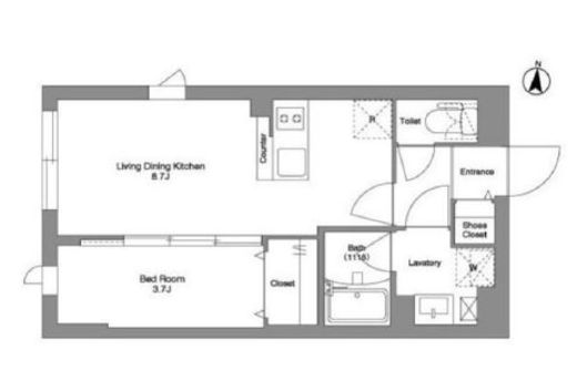 タスキリシェス池上　307号室　間取り