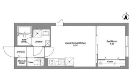タスキリシェス池上　401号室　間取り