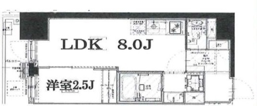 Garden Xavis木場 (ガーデンザヴィス木場)　1101号室　間取り