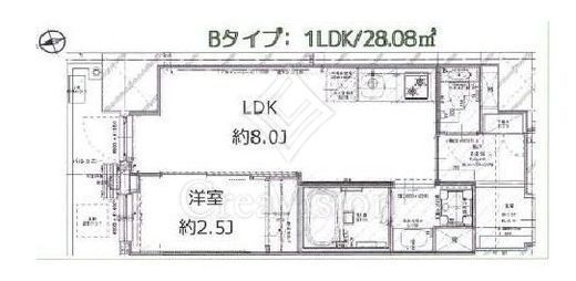 Garden Xavis木場 (ガーデンザヴィス木場)　1201号室　間取り