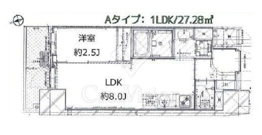 Garden Xavis木場 (ガーデンザヴィス木場)　1202号室　間取り
