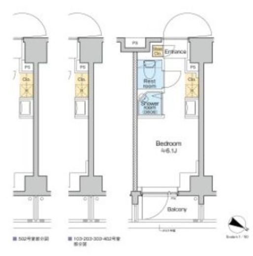 TOMORE田端　504号室　間取り