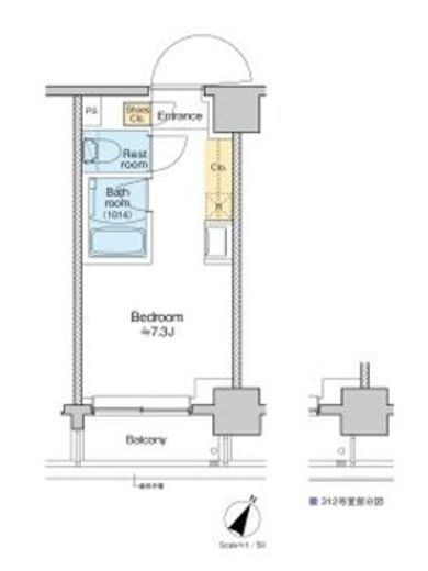 TOMORE田端　312号室　間取り