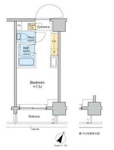 TOMORE田端　411号室　間取り