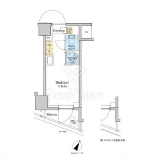 TOMORE田端　414号室　間取り