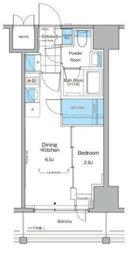 ルフォンプログレ横浜関内　702号室　間取り
