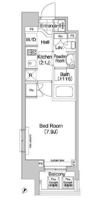 コンフォリア三田EAST　906号室　間取り