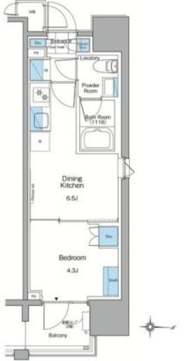 ルフォンプログレ赤羽マークス　1004号室　間取り