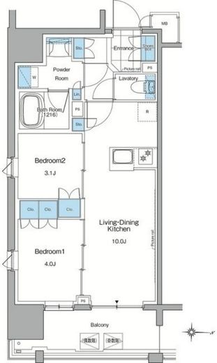 ルフォンプログレ赤羽マークス　303号室　間取り