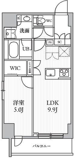 シーズンフラッツ滝野川　801号室　間取り