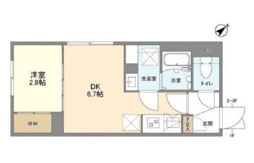 ウェルスクエア洗足　104号室　間取り