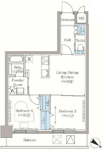 ステラテラス　406号室　間取り