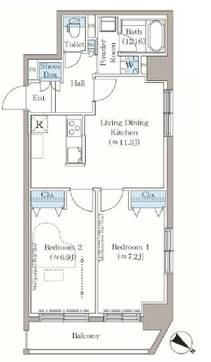 ステラテラス　410号室　間取り