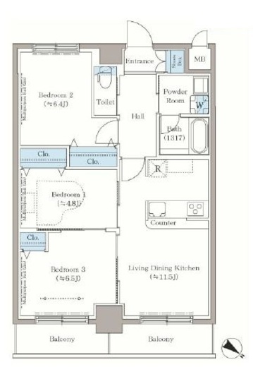 ステラテラス　905号室　間取り