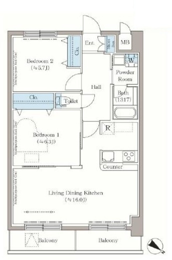 ステラテラス　1003号室　間取り