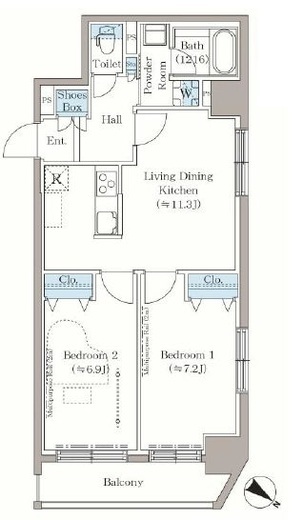 ステラテラス　1007号室　間取り