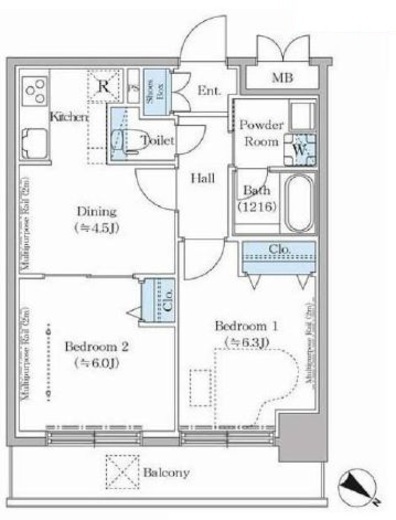 ステラテラス　509号室　間取り