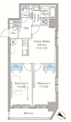 ステラテラス　610号室　間取り