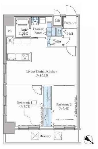 ステラテラス　801号室　間取り