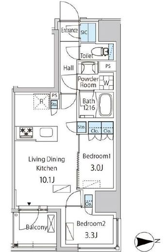 ザ・ライオンズフォーシア蒲田　605号室　間取り