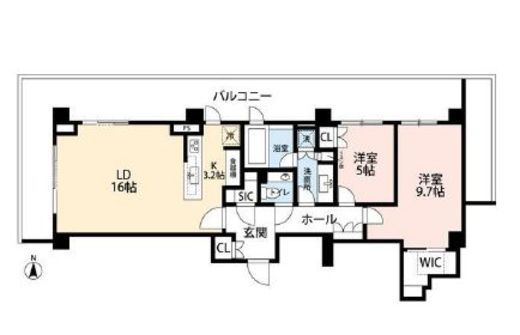 広尾ガーデンフォレスト　D407号室　間取り