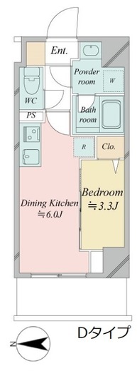 ドゥーエ王子神谷　1002号室　間取り
