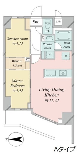 ドゥーエ王子神谷　1004号室　間取り