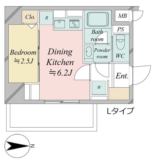 ドゥーエ王子神谷　1005号室　間取り