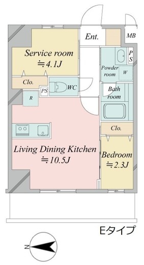 ドゥーエ王子神谷　102号室　間取り