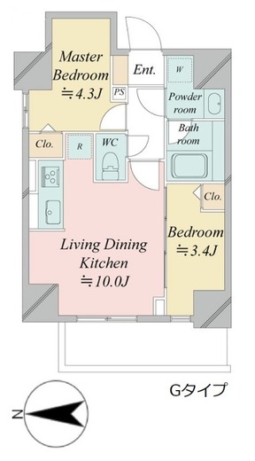 ドゥーエ王子神谷　202号室　間取り