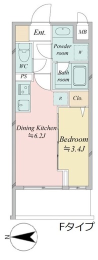ドゥーエ王子神谷　203号室　間取り