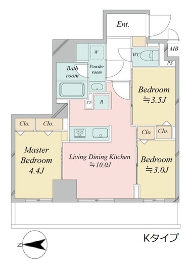 ドゥーエ王子神谷　501号室　間取り