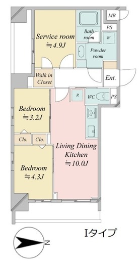 ドゥーエ王子神谷　506号室　間取り